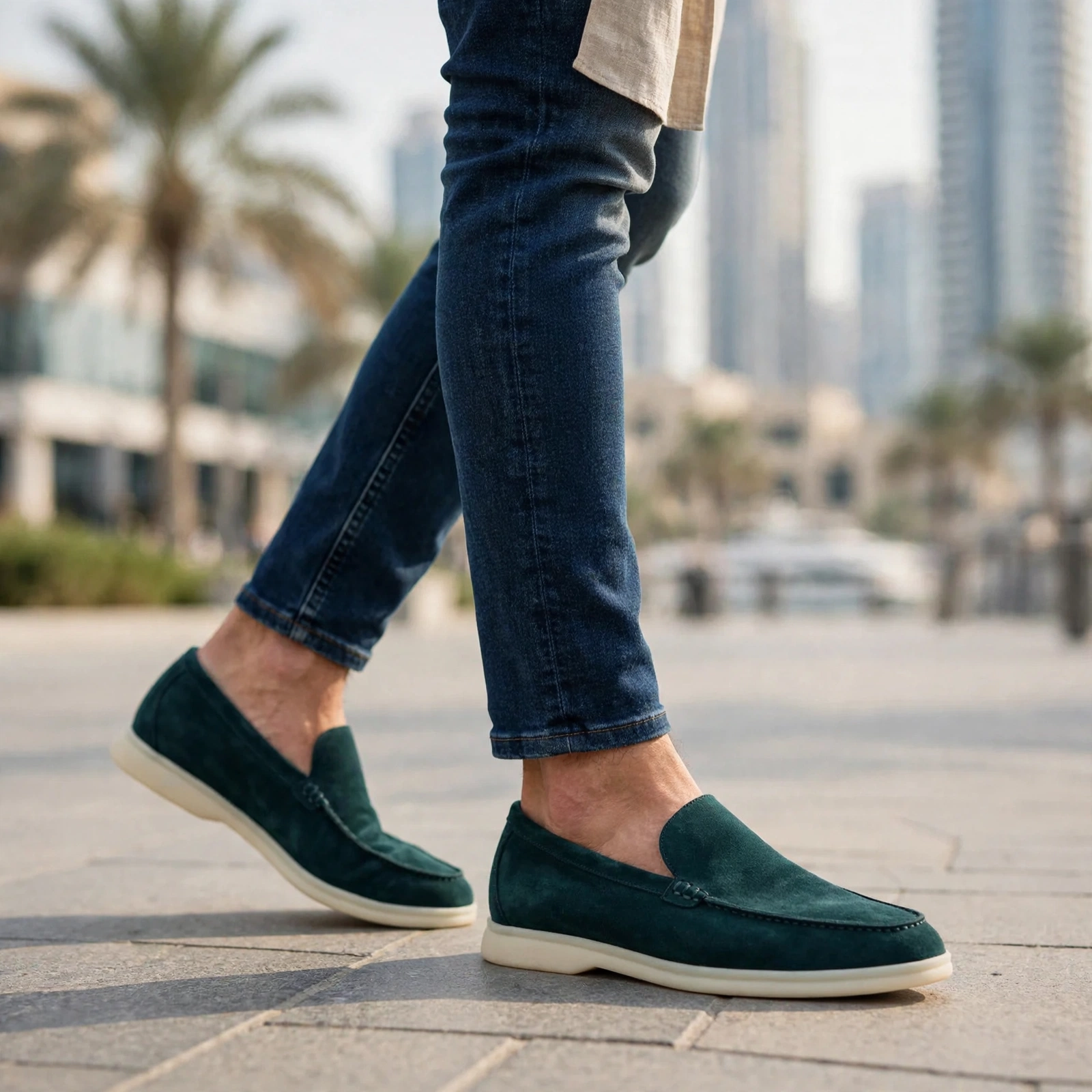 Loro Piana Summer Walk Dark Green, Frozen Fir - Image 3