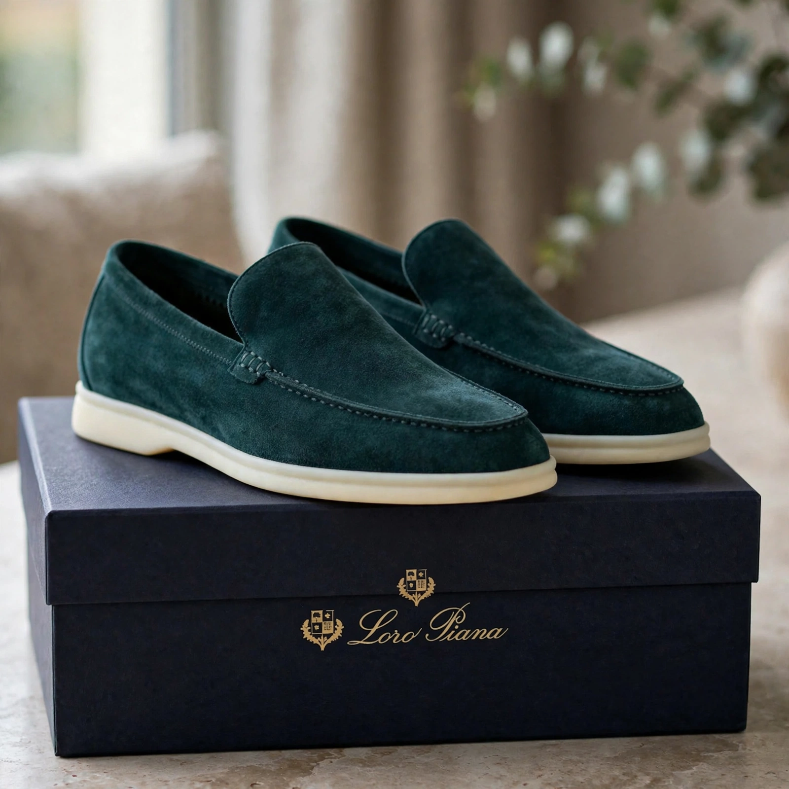 Loro Piana Summer Walk Dark Green, Frozen Fir - Image 4