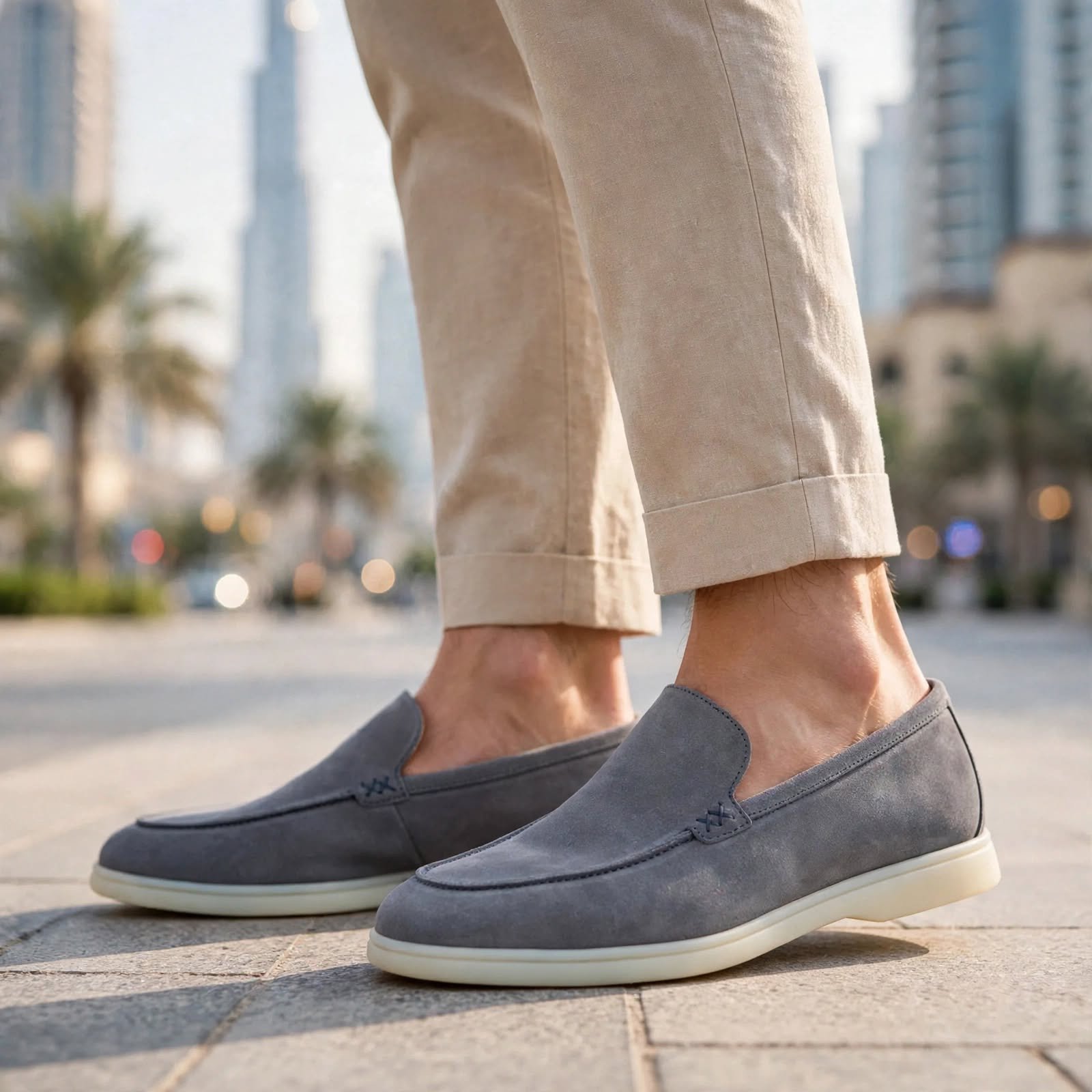 Loro Piana Summer Walk Grey Suede - Image 4